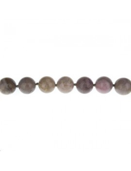 Agate purple lace 13-14mm Les perles rondes 14-15mm en lot- 1