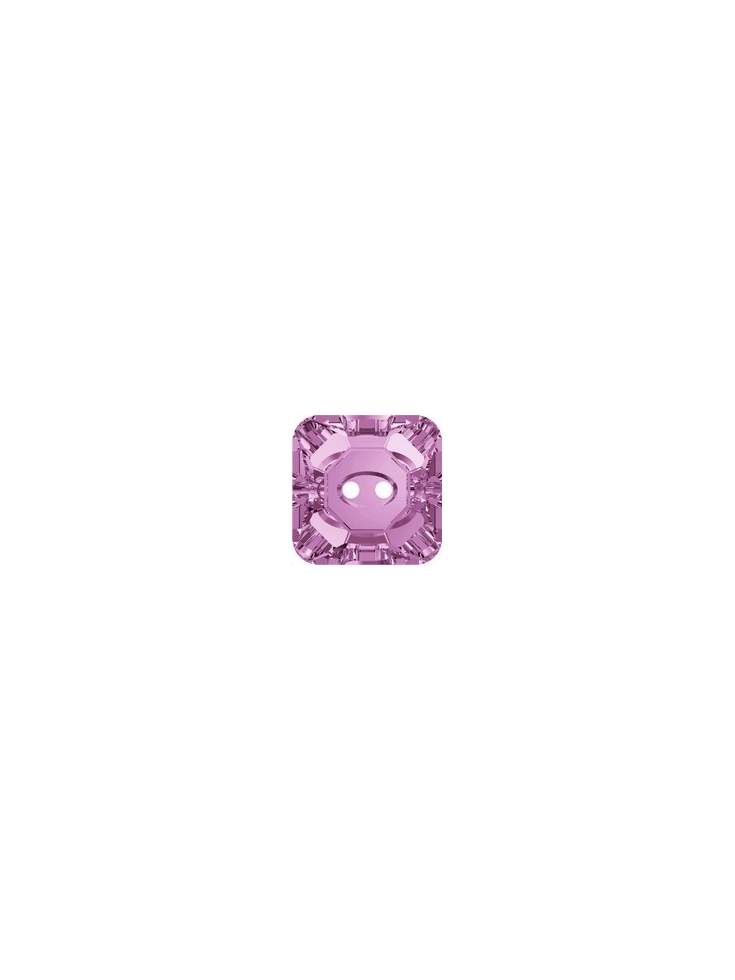 Bouton carré 12mm light amethyst  Pierres à coudre & boutons Swarovski- 1