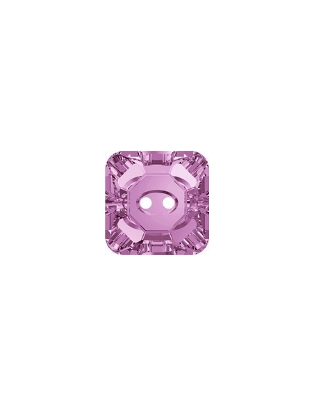 Bouton carré 12mm light amethyst  Pierres à coudre & boutons Swarovski- 1