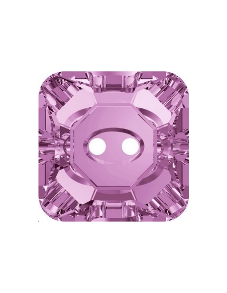 Bouton carré 12mm light amethyst  Pierres à coudre & boutons Swarovski- 2