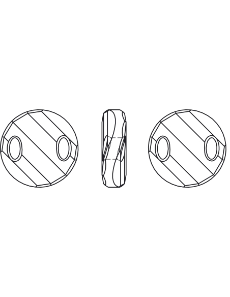 Pierre à coudre twist ronde 18mm  Pierres à coudre & boutons Swarovski- 3