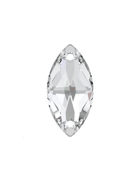 pierre à coudre ovale 12x6mm cr  Pierres à coudre & boutons Swarovski- 2