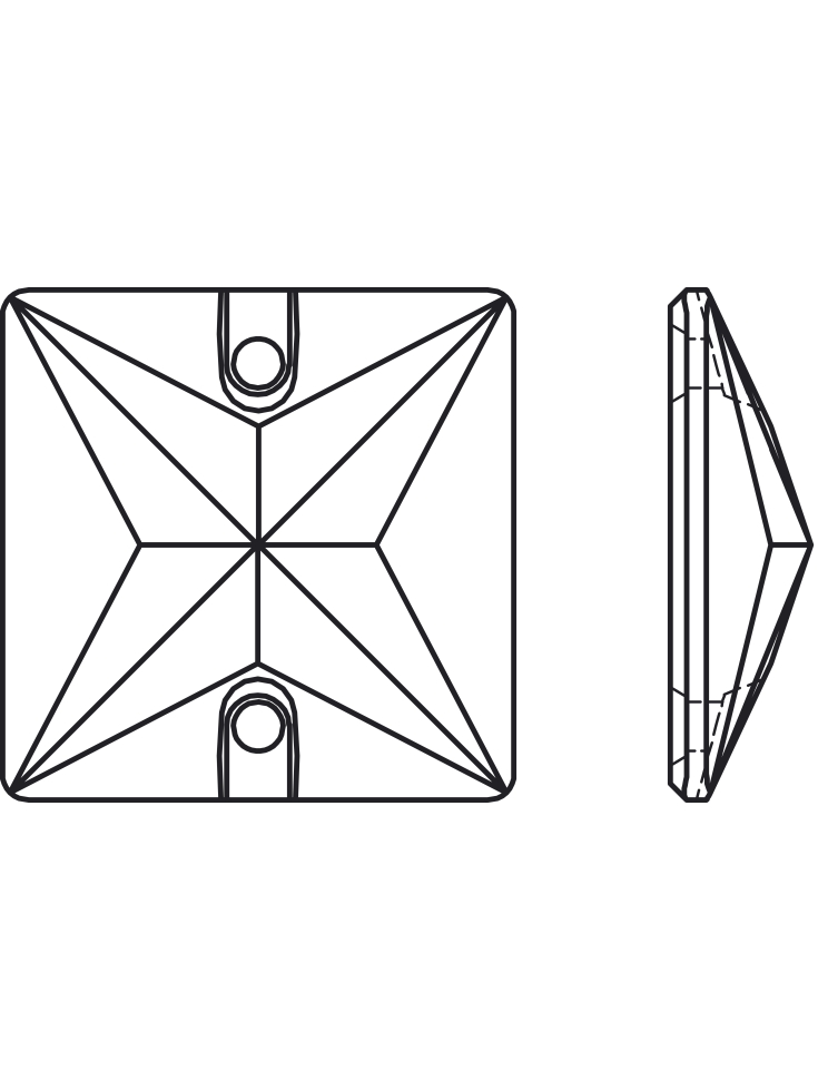 pierre à coudre 22mm crystal AB   Pierres à coudre & boutons Swarovski- 3