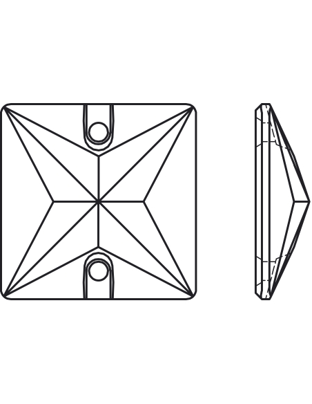 pierre à coudre 22 mm Jet  Pierres à coudre & boutons Swarovski- 3 pierre à coudre 22 mm Jet  Pierres à coudre & boutons Swarovski- 3