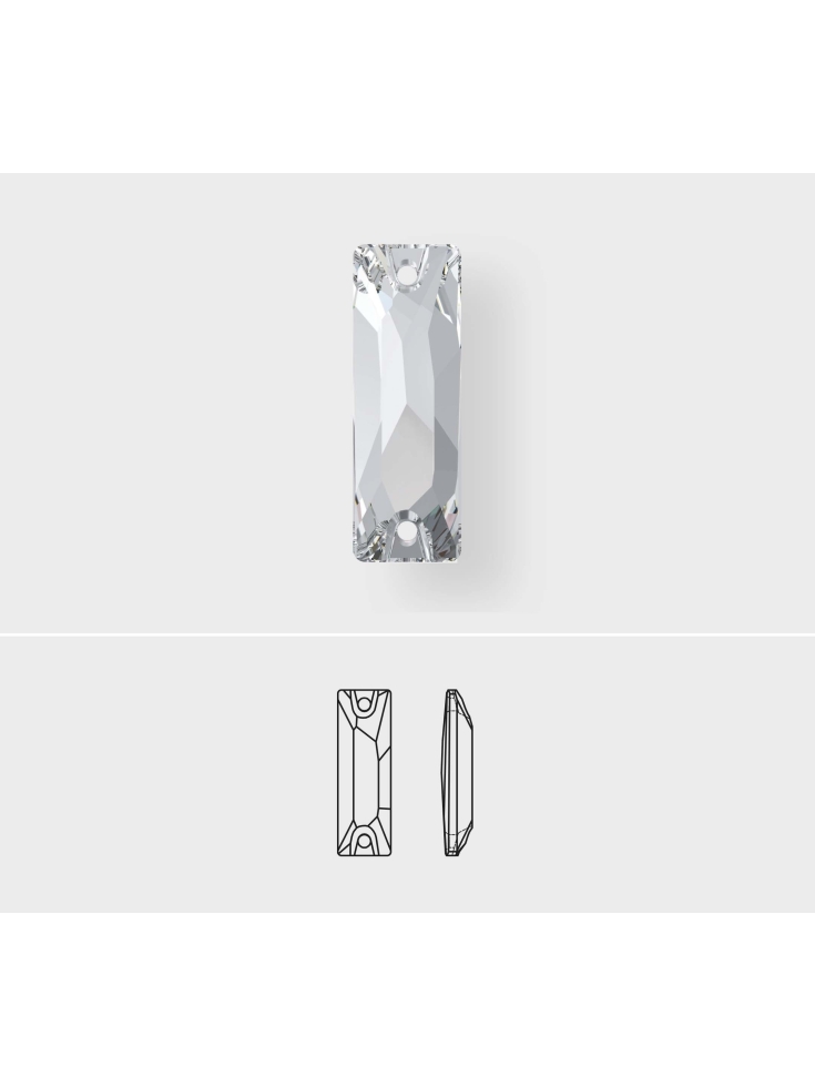 pierre à coudre baguette 18x6 Jet   Pierres à coudre & boutons Swarovski- 3