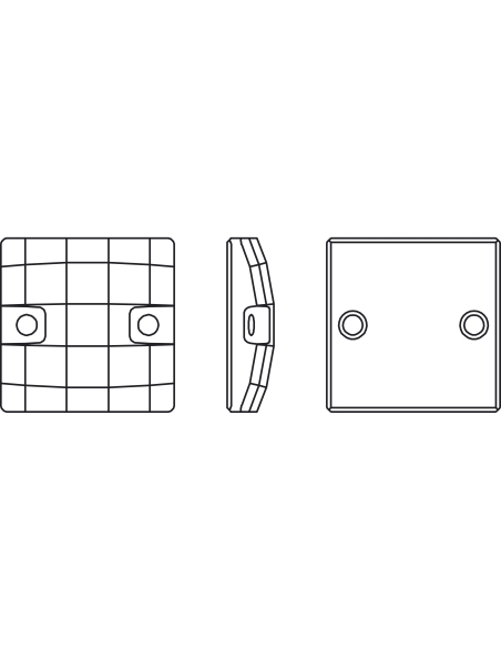 pierre à coudre carrée 12mm crystal  Pierres à coudre & boutons Swarovski- 3