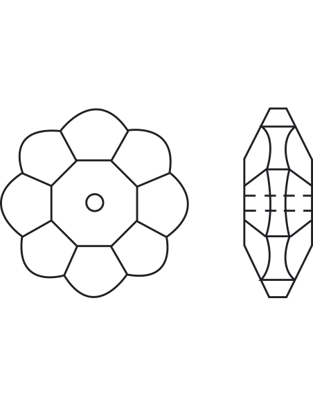 Fleur 6mm crystal AB  Pierres à coudre & boutons Swarovski- 3