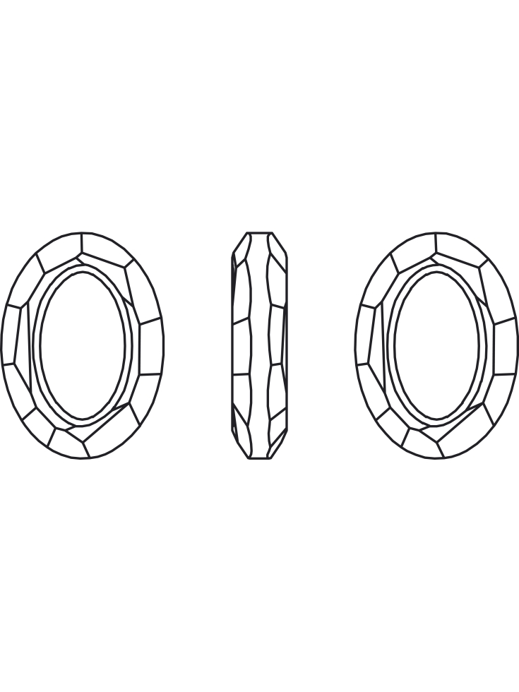 Cosmic oval 15mm crystal cal  Cosmic oval Swarovski (4137)- 3