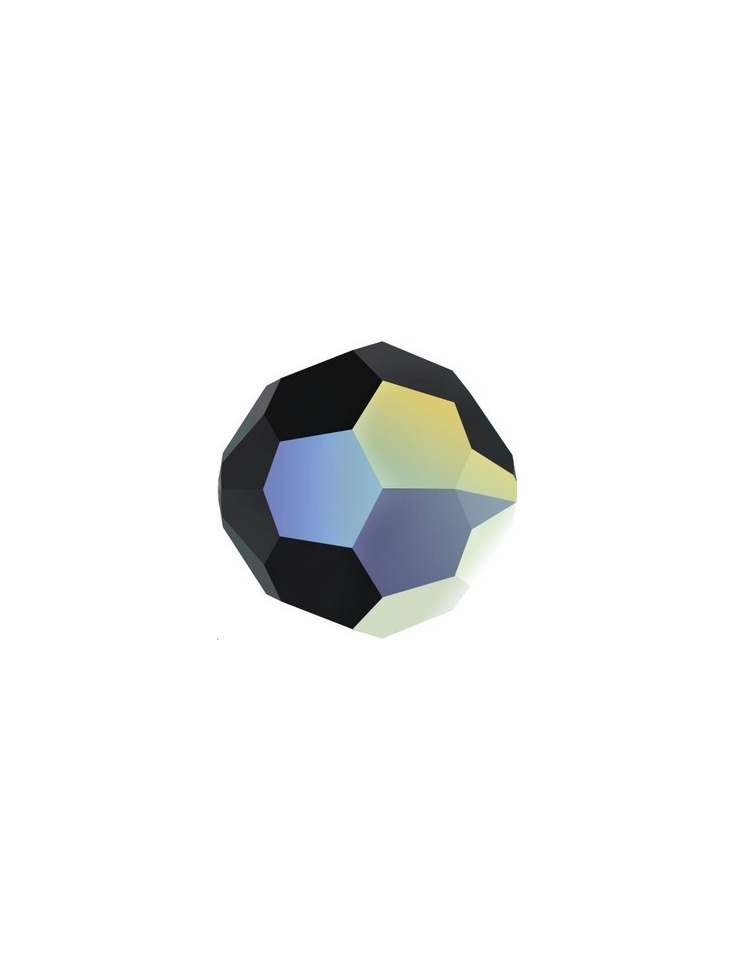 ronde 4mm jet AB  Perles rondes facettes 4mm Swarovski (5000)- 2