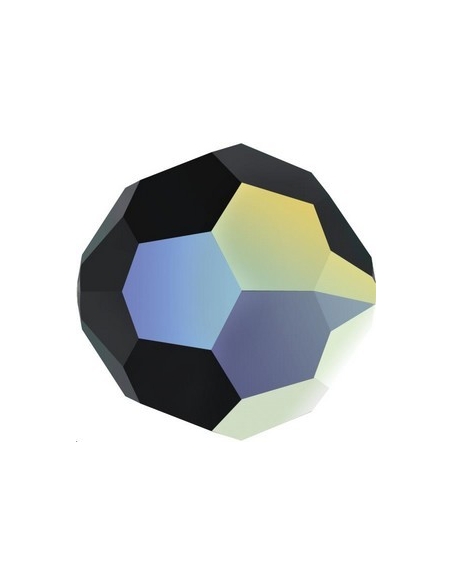 ronde 4mm jet AB  Perles rondes facettes 4mm Swarovski (5000)- 2