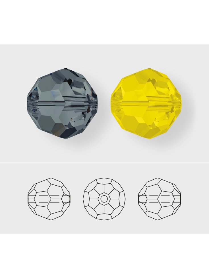 ronde 10mm light colorado topaz AB  Perles rondes facettes 10mm Swarovski (5000)- 3