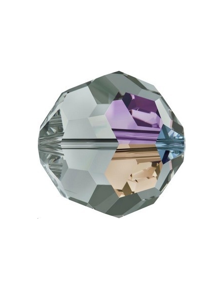 ronde 4mm black diamond AB  Perles rondes facettes 4mm Swarovski (5000)- 5 ronde 4mm black diamond AB  Perles rondes facettes 4mm Swarovski (5000)- 5