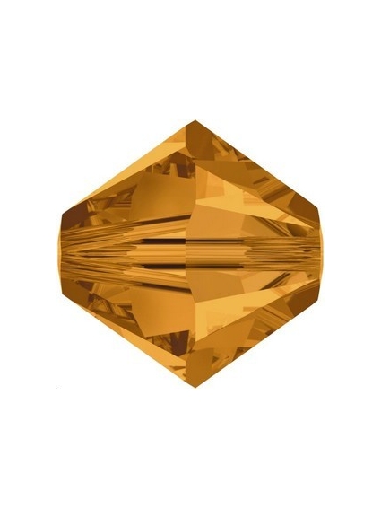 Toupie 3MM Topaz  Toupies 3mm Swarovski (5328/5301)- 1 2