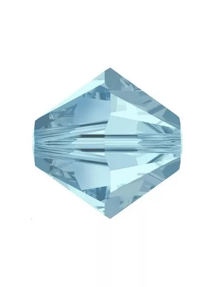 Toupie 8MM Aquamarine  Toupies 8mm Swarovski (5328/5301)- 1 2