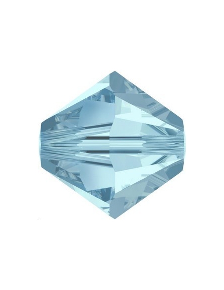 Toupie 8MM Aquamarine  Toupies 8mm Swarovski (5328/5301)- 2 Toupie 8MM Aquamarine  Toupies 8mm Swarovski (5328/5301)- 2