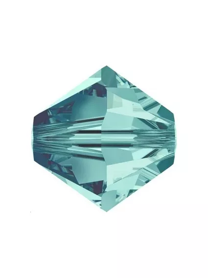 Toupie 8MM Blue zircon  Toupies 8mm Swarovski (5328/5301)- 1 2