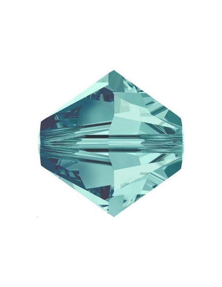 Toupie 8MM Blue zircon  Toupies 8mm Swarovski (5328/5301)- 2 Toupie 8MM Blue zircon  Toupies 8mm Swarovski (5328/5301)- 2