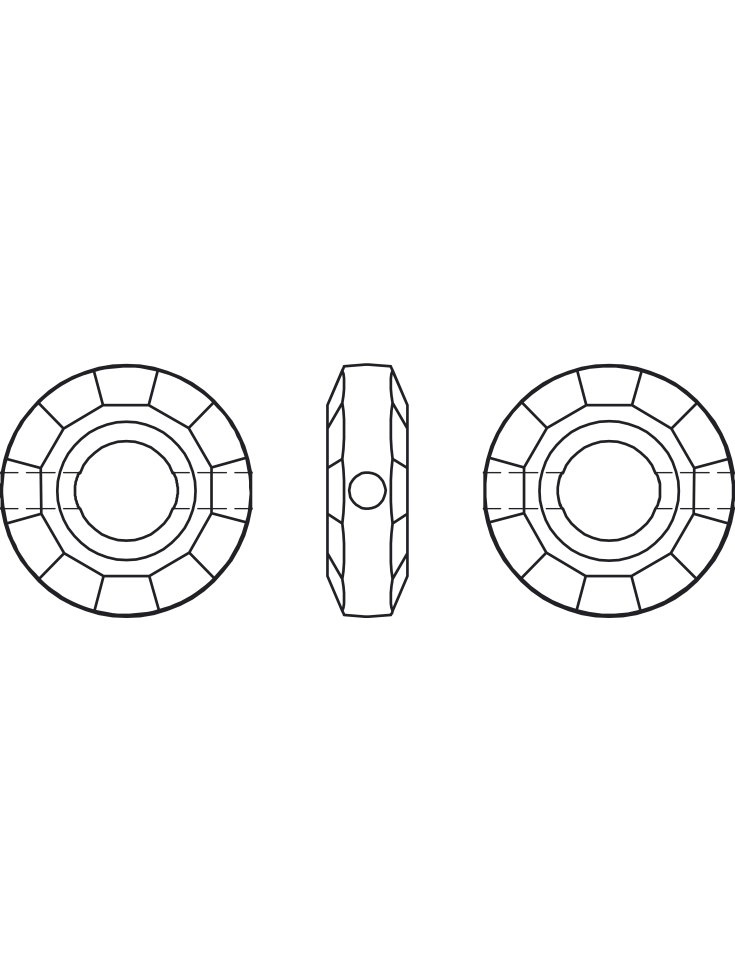 Ring bead 12,5mm jet  Ring beads Swarovski (5139)- 3