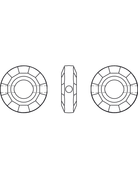 Ring bead 12,5mm jet  Ring beads Swarovski (5139)- 3 Ring bead 12,5mm jet  Ring beads Swarovski (5139)- 3