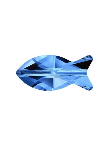 Fish bead 14mm capri blue  Fish beads Swarovski (5727)- 1 2