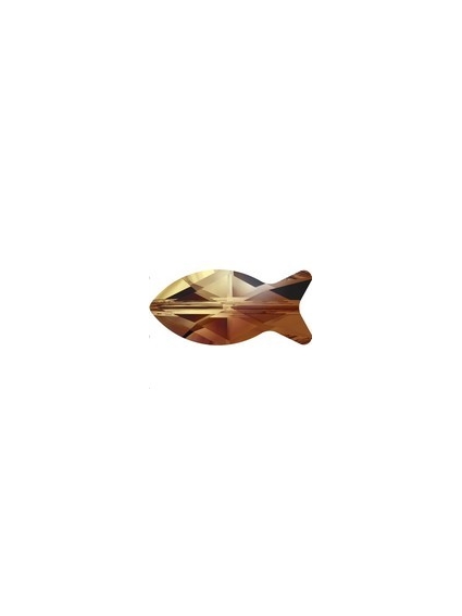 Fish bead 14mm topaz blend  Fish beads Swarovski (5727)- 1