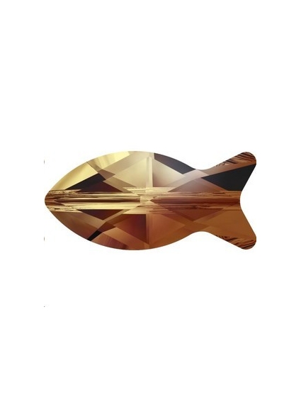 Fish bead 14mm topaz blend  Fish beads Swarovski (5727)- 1 2