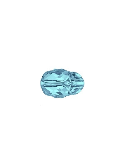Scarab bead 12 mm aquamarine  Perles Scarabée Swarovski  (5728)- 1