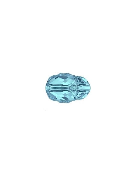 Scarab bead 12 mm aquamarine  Perles Scarabée Swarovski  (5728)- 1