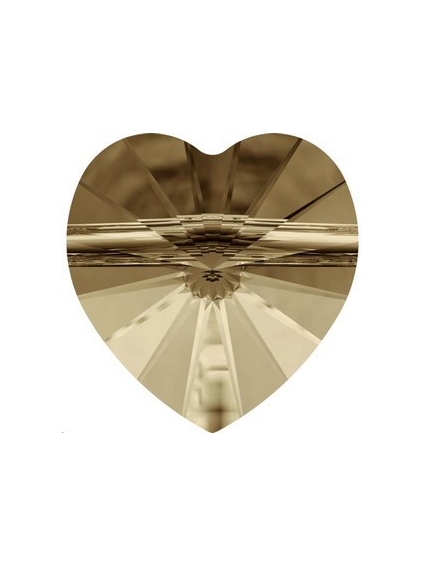 Coeur perle10mm cr gold shadow  Perles coeur (5742)- 1 2