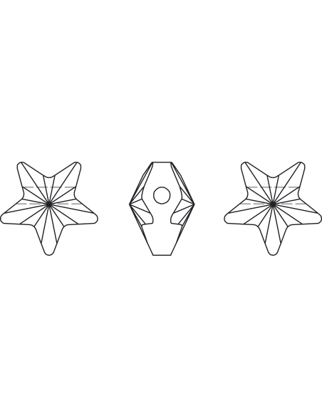 star bead12mm  cr gold shadow  Star beads Swarovski (5714)- 6