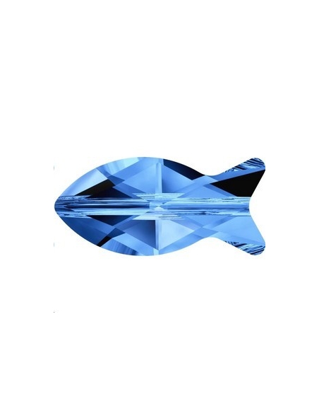 Fish bead 14mm capri blue  Fish beads Swarovski (5727)- 5 Fish bead 14mm capri blue  Fish beads Swarovski (5727)- 5