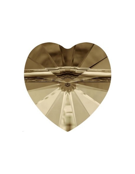 Coeur perle10mm cr gold shadow  Perles coeur (5742)- 5