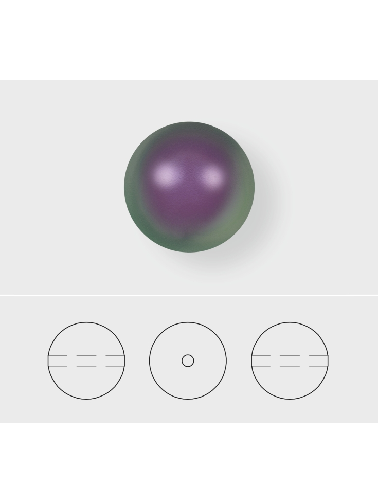 Nacre 10mm gros trou bronze  Perles nacrées 10mm trou large- 6