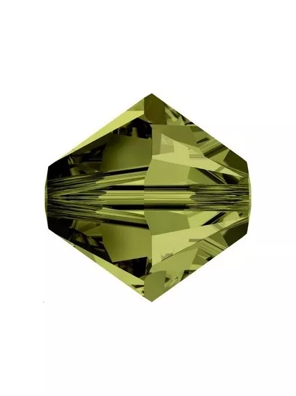 Toupie 8MM Olivine  Toupies 8mm Swarovski (5328/5301)- 1 2