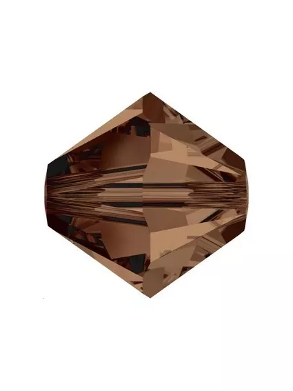 Toupie 8MM Smoked topaz  Toupies 8mm Swarovski (5328/5301)- 1 2