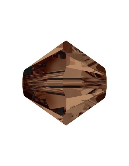 Toupie 8MM Smoked topaz  Toupies 8mm Swarovski (5328/5301)- 2