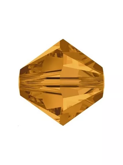 Toupie 8MM Topaz  Toupies 8mm Swarovski (5328/5301)- 1 2