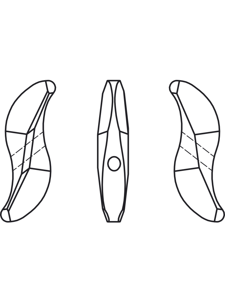 Wave bead 19mm Crystal  Wave beads Swarovski (5525)- 3