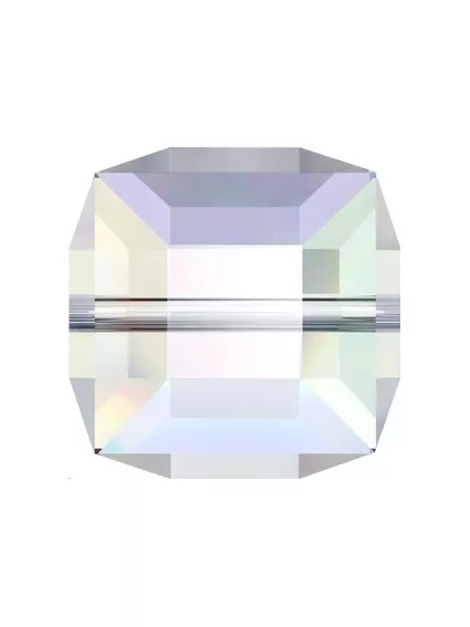 Cube 10MM Crystal ABB  Perles rondes facettes 10mm Swarovski (5000)- 1 2