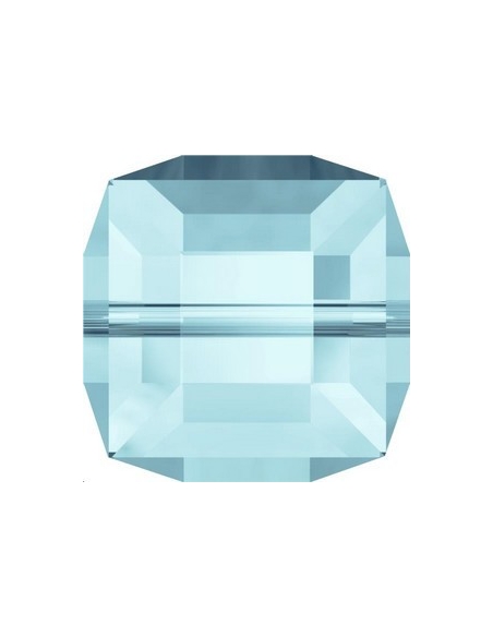 Cube 4MM Aquamarine ABB  Cubes 4mm Swarovski - 2 Cube 4MM Aquamarine ABB  Cubes 4mm Swarovski - 2