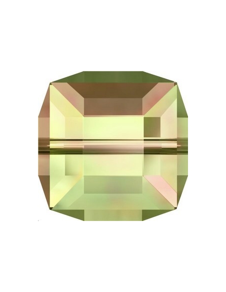 Cube 6mm crystal luminous green  Cubes 6mm Swarovski- 2
