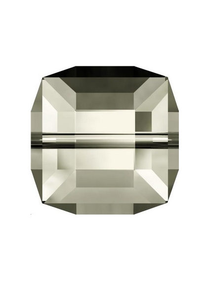 cube 6mm crystal silver shade  Cubes 6mm Swarovski- 1 2