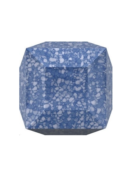 cube 6mm marble blue  Cubes 6mm Swarovski- 1 2