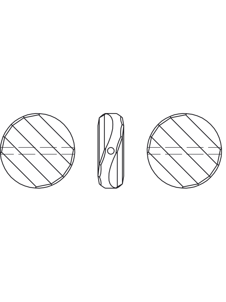 Twist bead 18mm cr moonlight  Twist beads Swarovski (5621)- 3