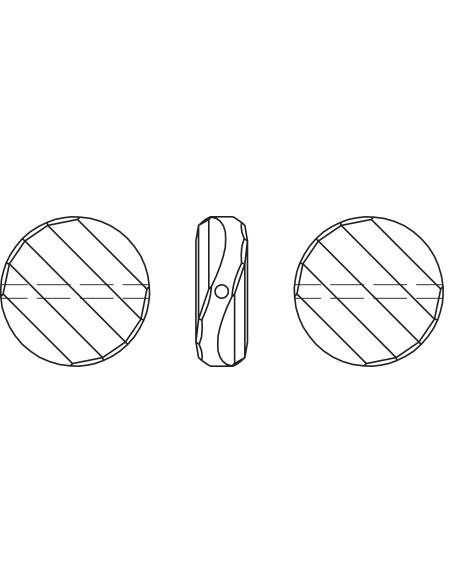 Twist bead 18mm cr moonlight  Twist beads Swarovski (5621)- 3 Twist bead 18mm cr moonlight  Twist beads Swarovski (5621)- 3