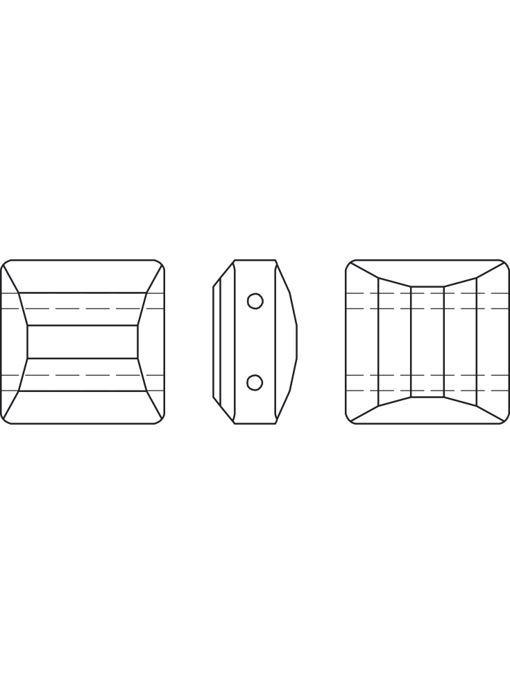 Stairway bead two holes 10mm   Stairway beads double trou Swarovski (5625)- 3