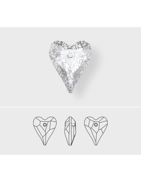 Pendentif wild heart 12mm jet  Pendentifs Wild Heart (6240)- 3 Pendentif wild heart 12mm jet  Pendentifs Wild Heart (6240)- 3