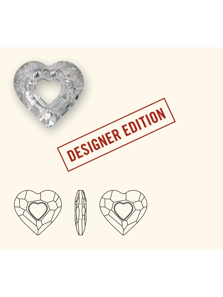 Pendentif designer edition mis  Pendentifs coeur évidé designer édition Swarovski (6262)- 3