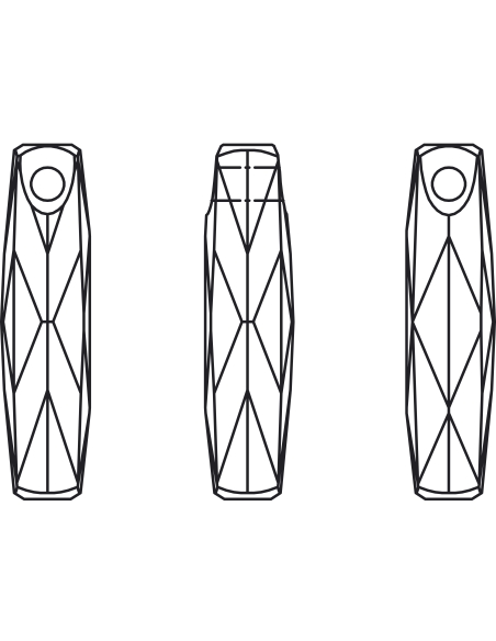 Pendentif colonne 20mm cr golden sh  Pendentifs colonne (6460)- 3 Pendentif colonne 20mm cr golden sh  Pendentifs colonne (6460)- 3