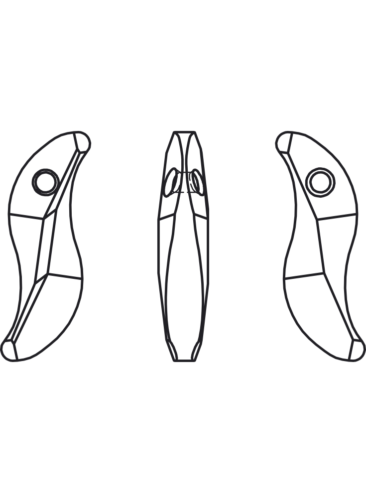 wave pendant 28mm  Wave pendants (6525)- 3